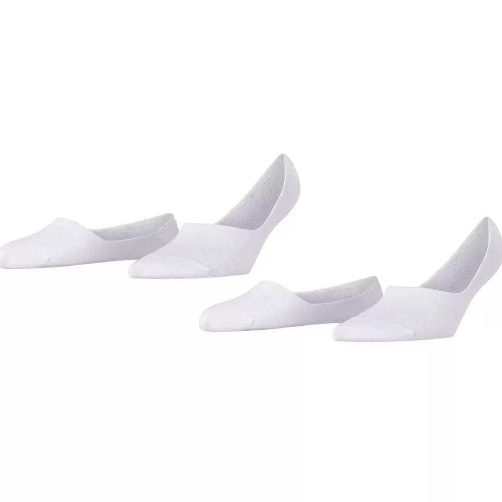 Burlington Women's Socks^White Everyday Invisible 2 Pack Socks