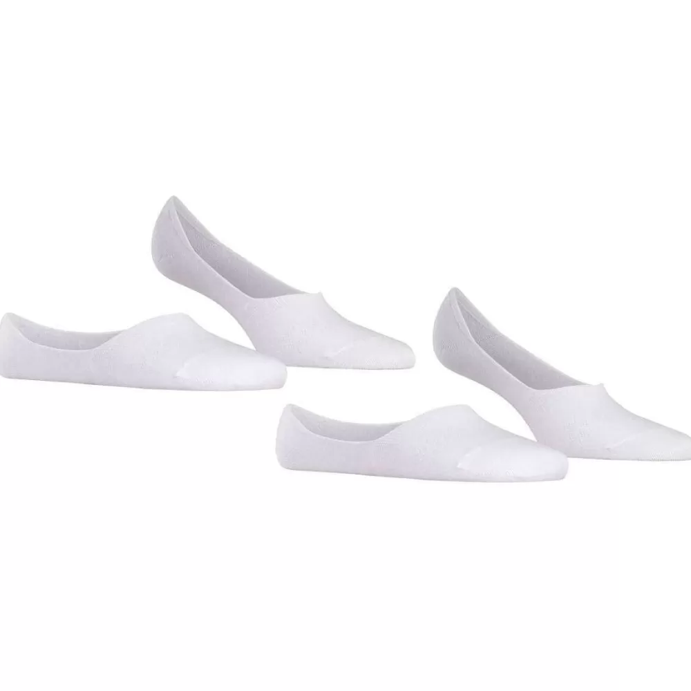 Burlington Women's Socks^White Everyday Invisible 2 Pack Socks