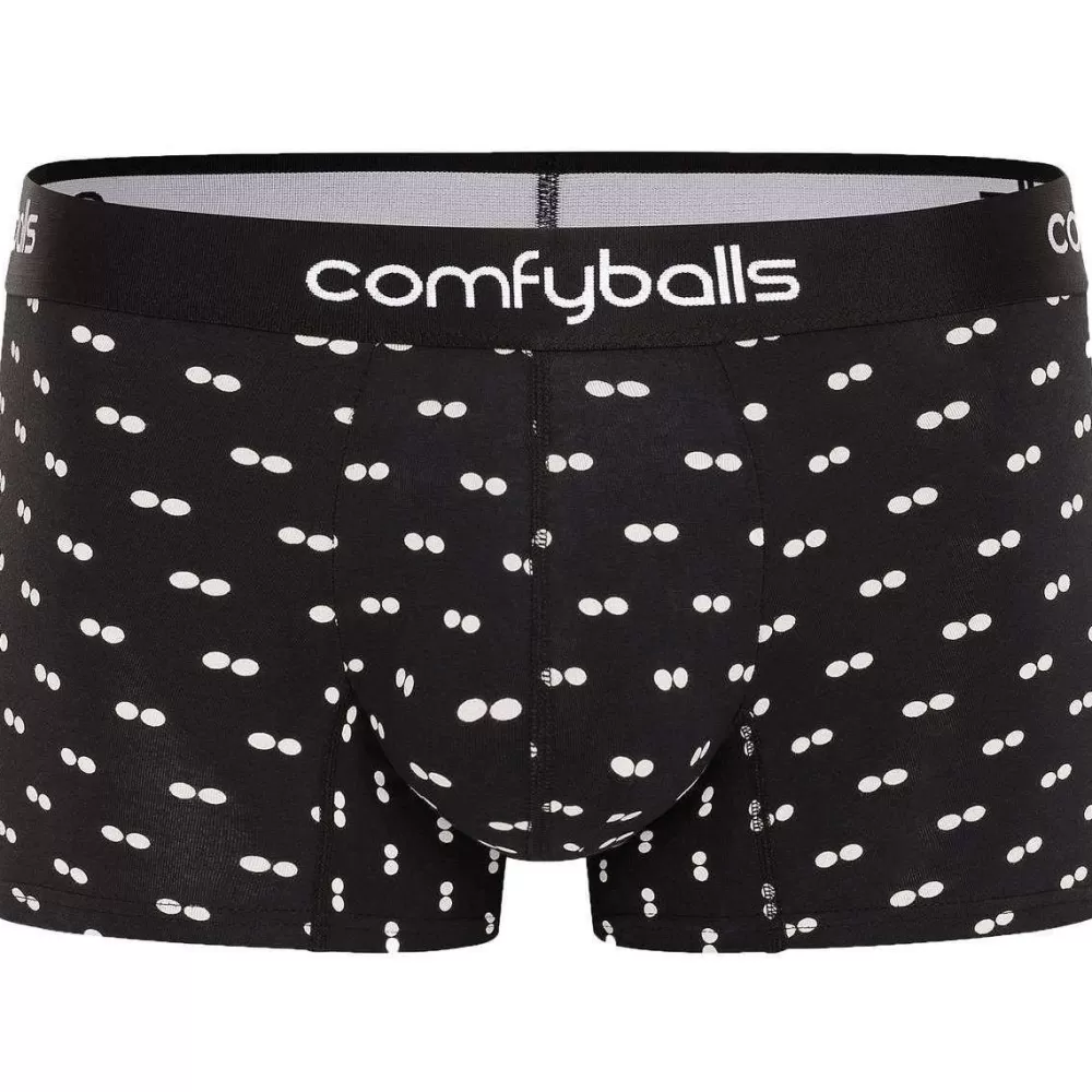 Comfyballs Men's Underwear^Black Cotton Regular Boxer