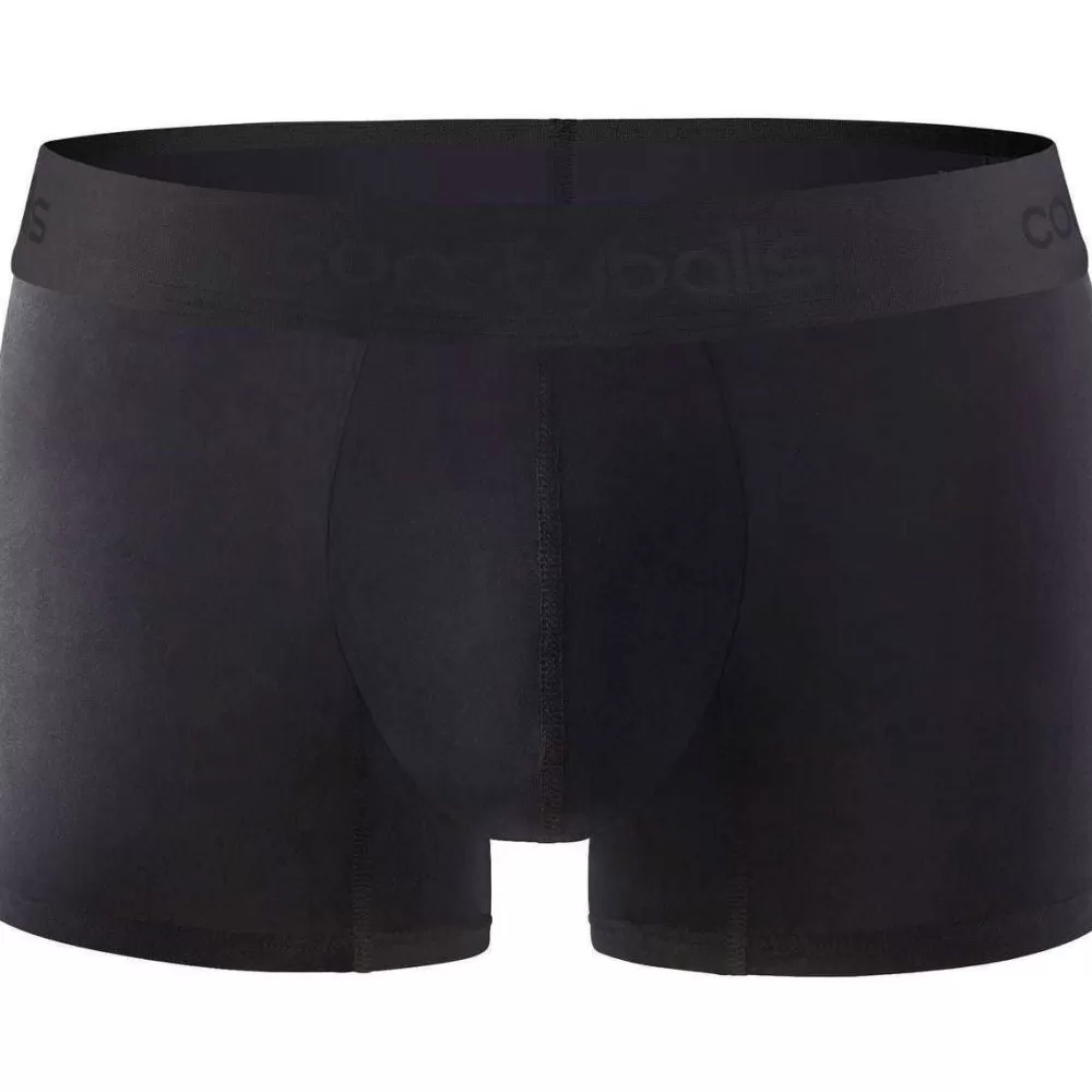 Comfyballs Men's Underwear^Black Cotton Regular Boxer