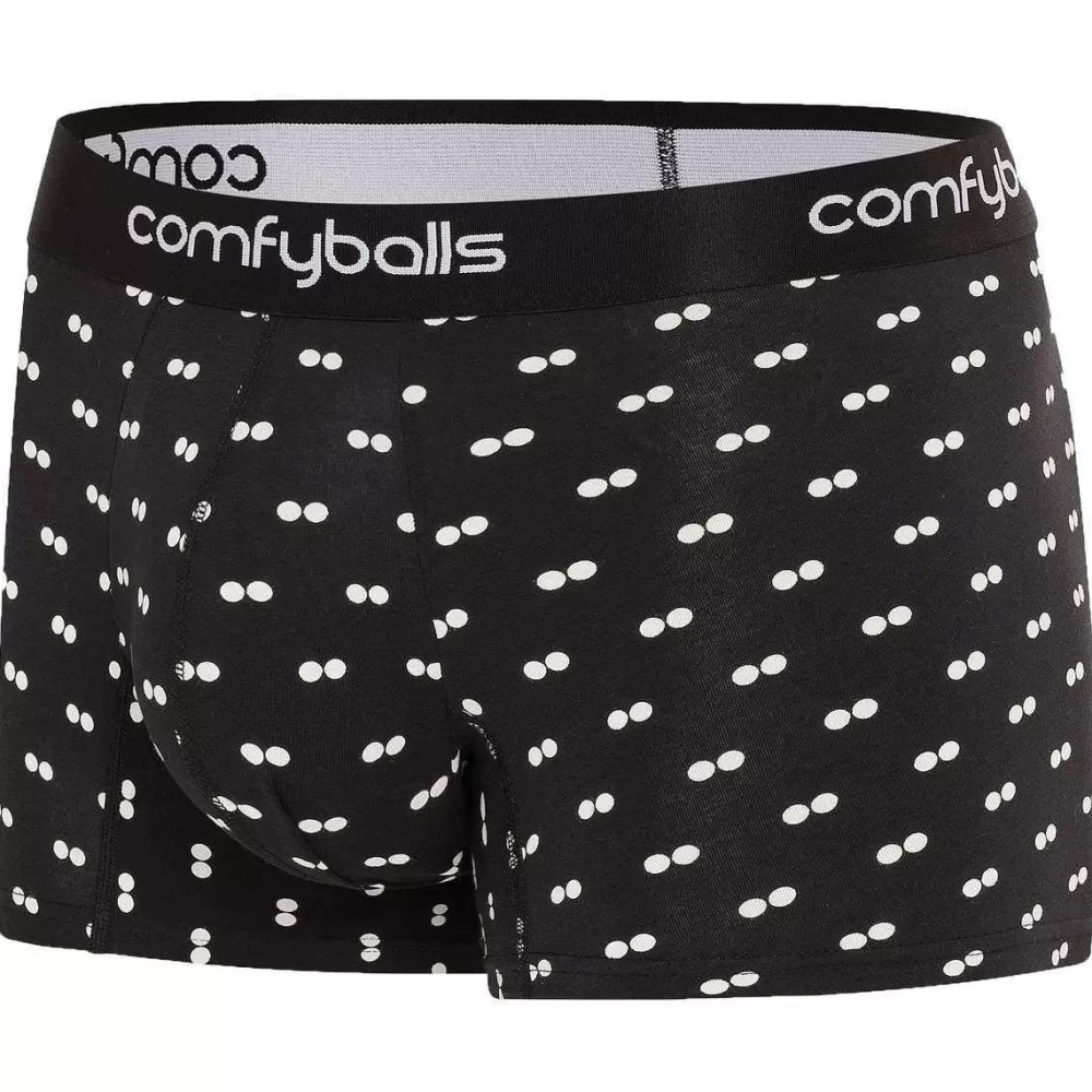 Comfyballs Men's Underwear^Black Cotton Regular Boxer