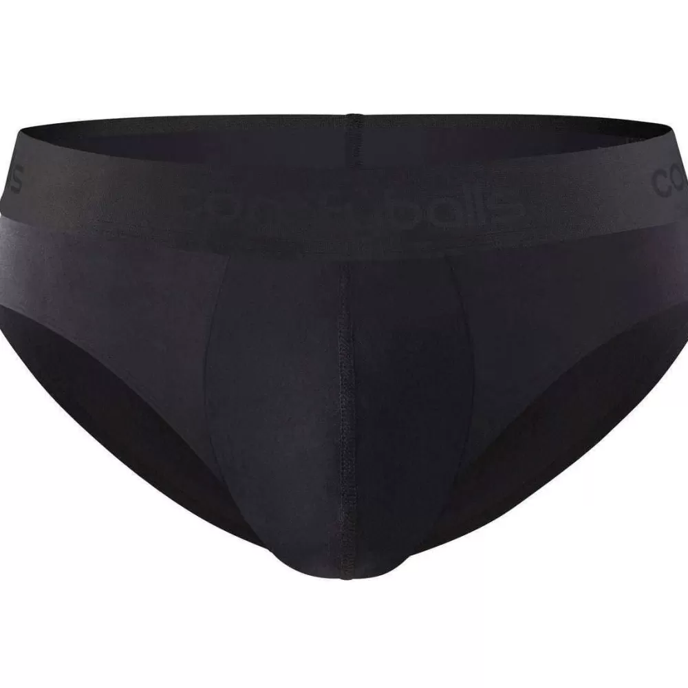 Comfyballs Men's Underwear^Black Performance 2 Pack Brief