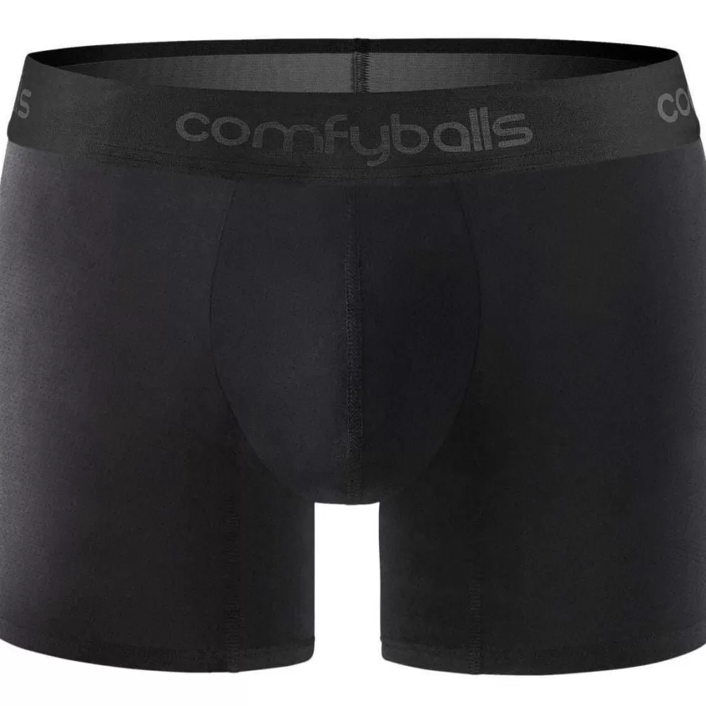 Comfyballs Men's Underwear^Black Performance Superlight Long Boxer