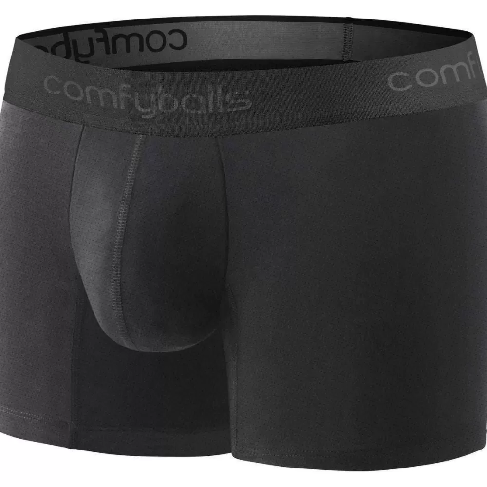 Comfyballs Men's Underwear^Black Performance Superlight Long Boxer
