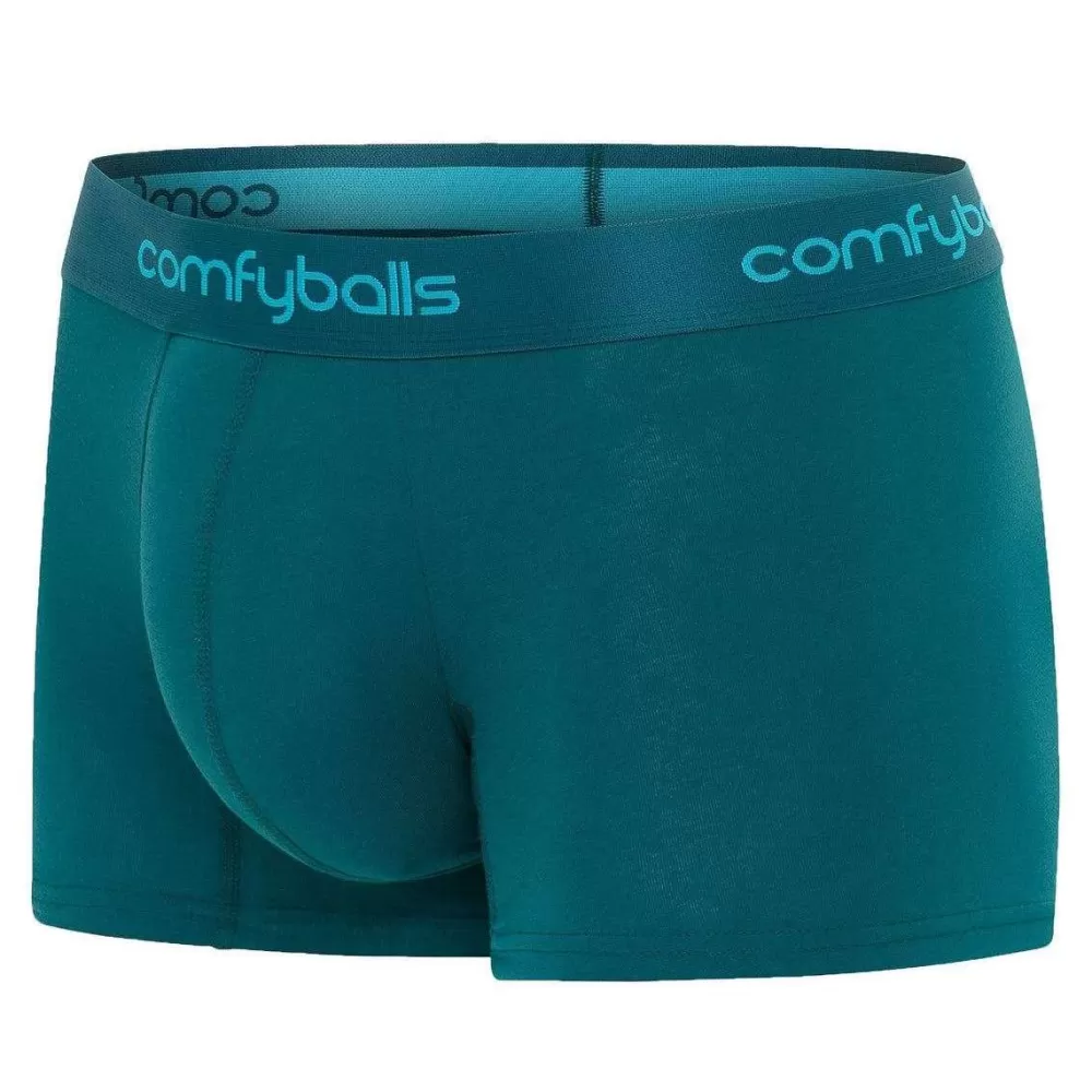 Comfyballs Men's Underwear^Green Cotton Regular Boxer