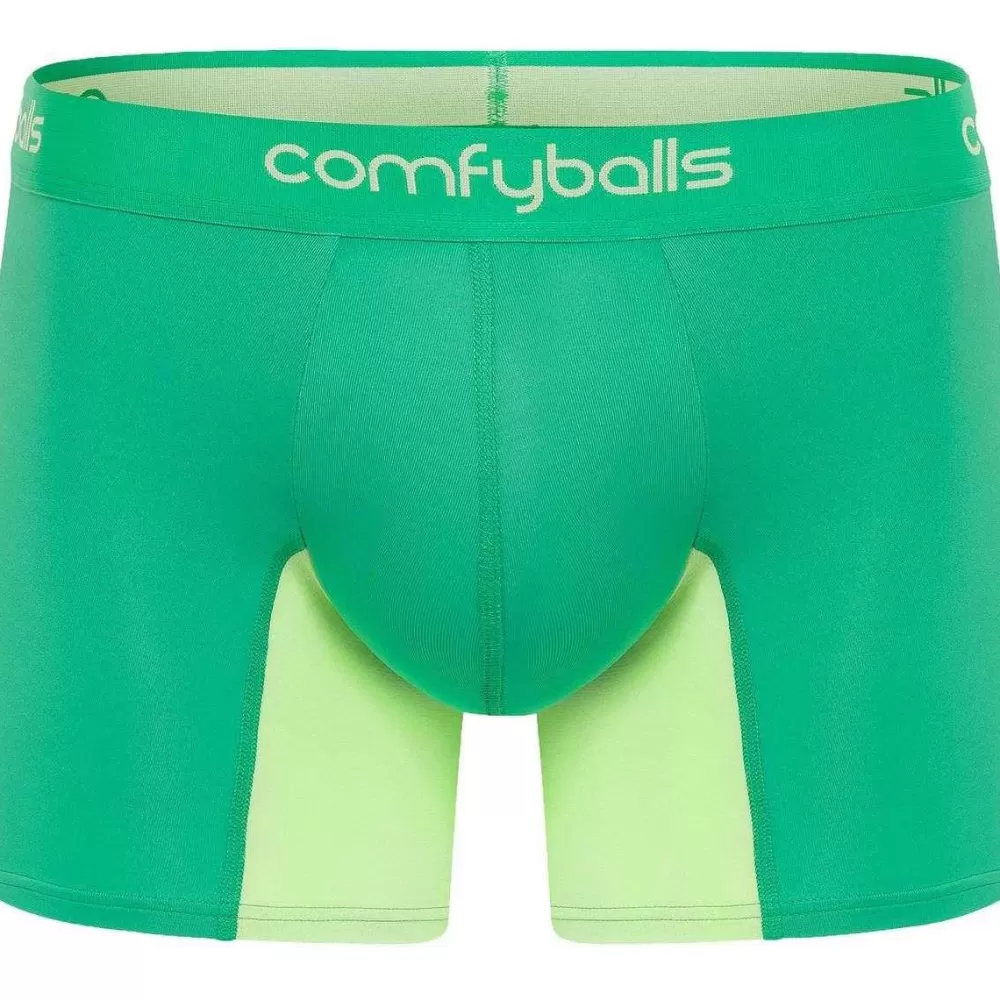 Comfyballs Men's Underwear^Green Performance Hybrid Long Boxer