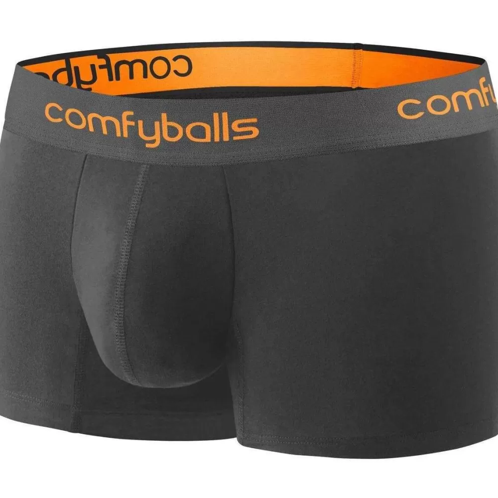 Comfyballs Men's Underwear^Grey Cotton Regular Boxer