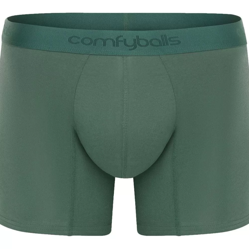 Comfyballs Men's Underwear^Khaki Cotton Long Boxer