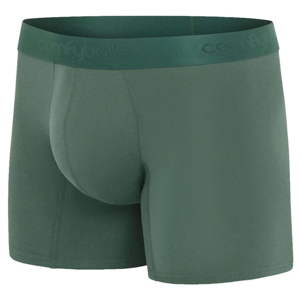Comfyballs Men's Underwear^Khaki Cotton Long Boxer