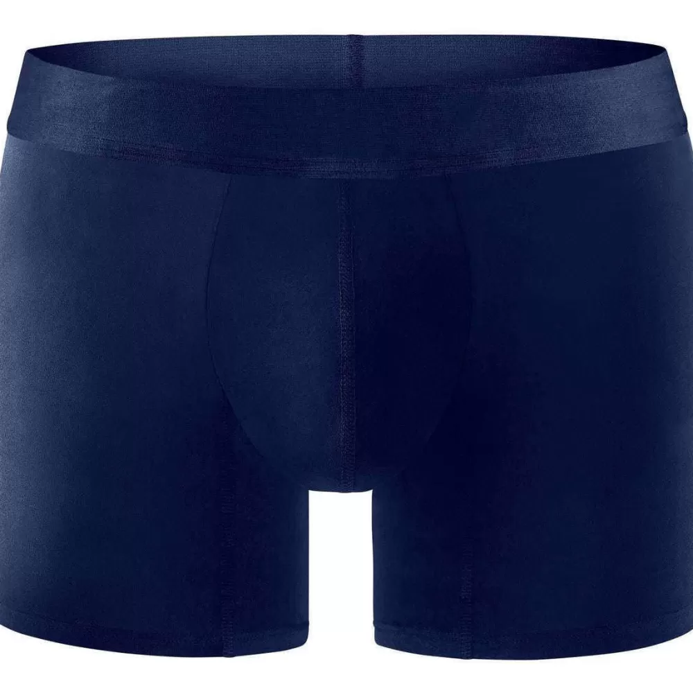 Comfyballs Men's Underwear^Navy No Show Cotton Long Boxer