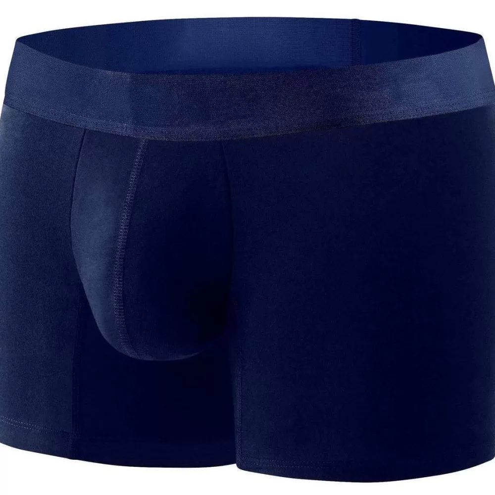 Comfyballs Men's Underwear^Navy No Show Cotton Long Boxer