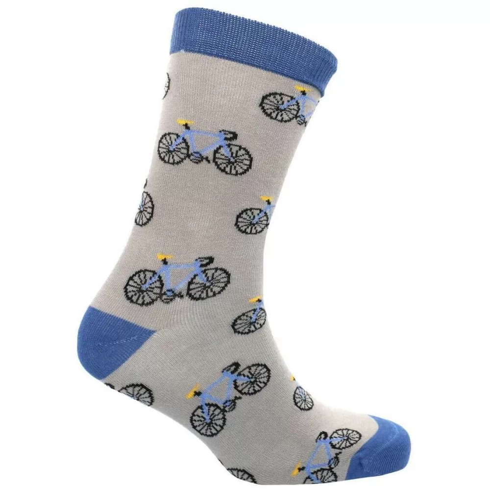 David Van Hagen Men's Socks^Grey Bicycle Socks