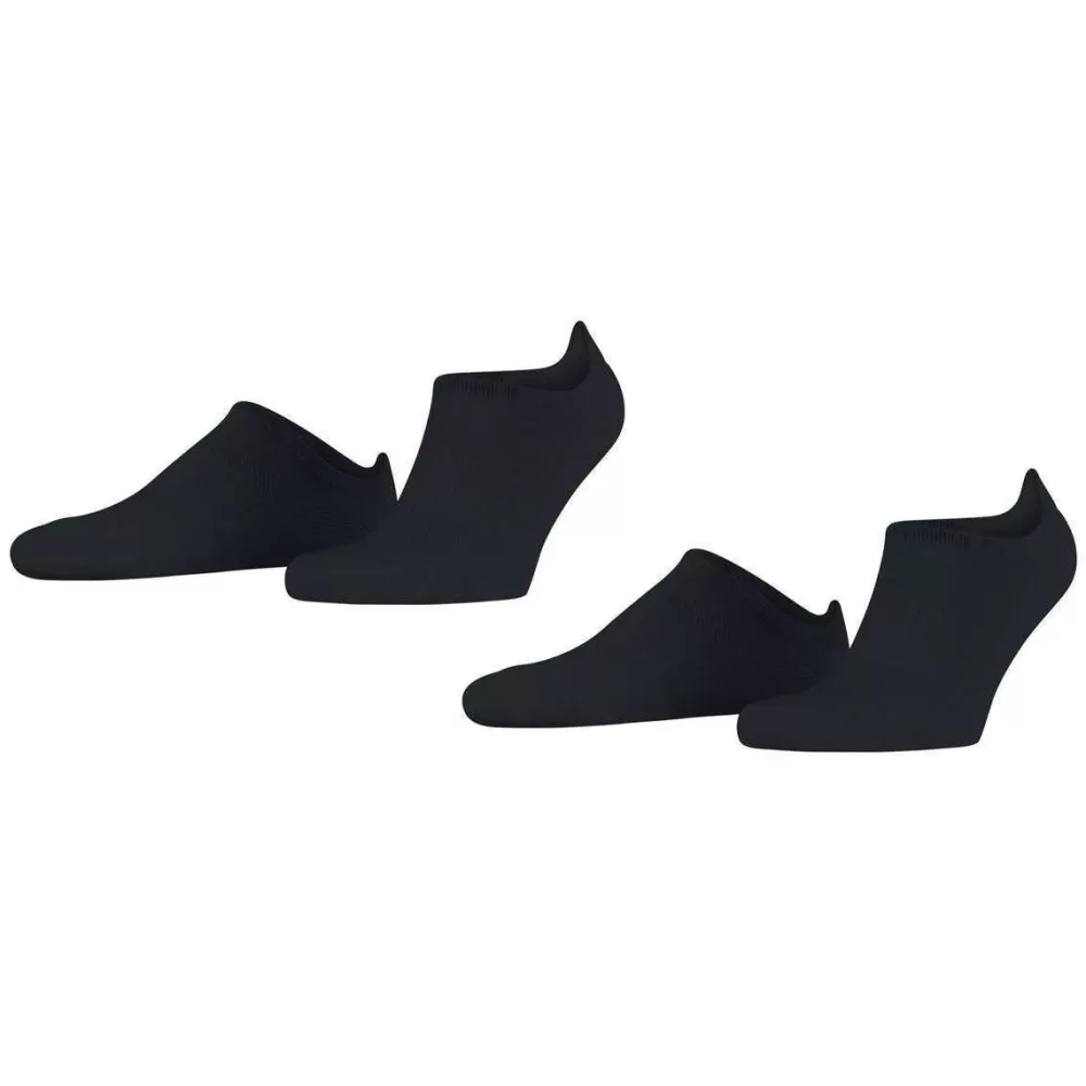 Esprit Women's Socks^Black Active Basic 2 Pack Sneaker Socks