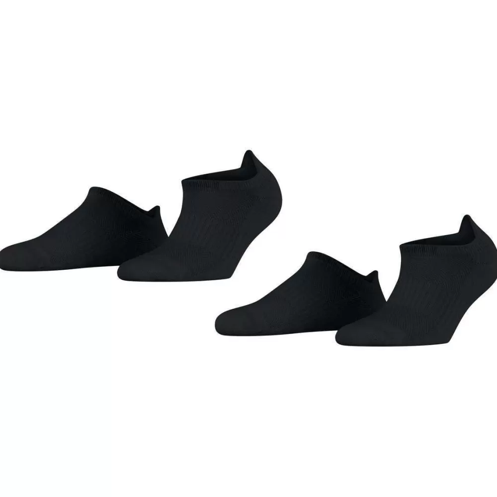 Esprit Men's Socks^Black Active Basic 2 Pack Sneaker Socks