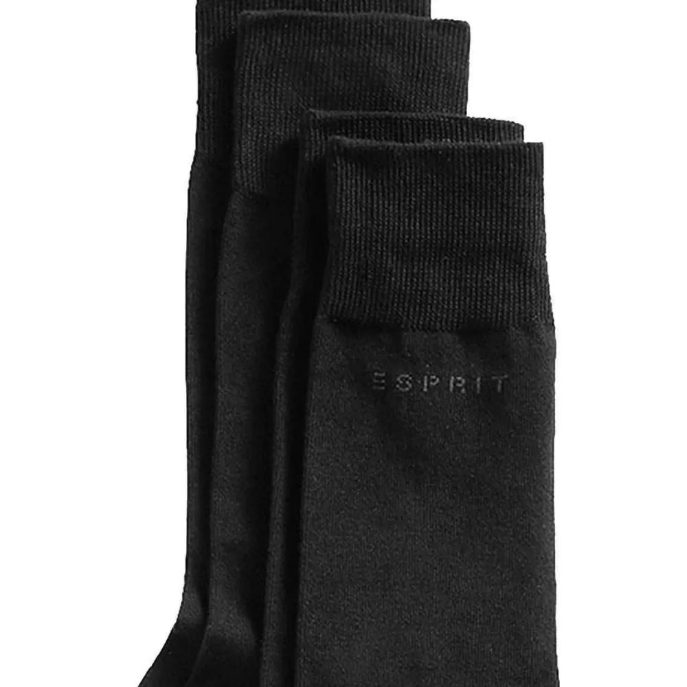 Esprit Men's Socks^Black Basic 2 Pack Socks