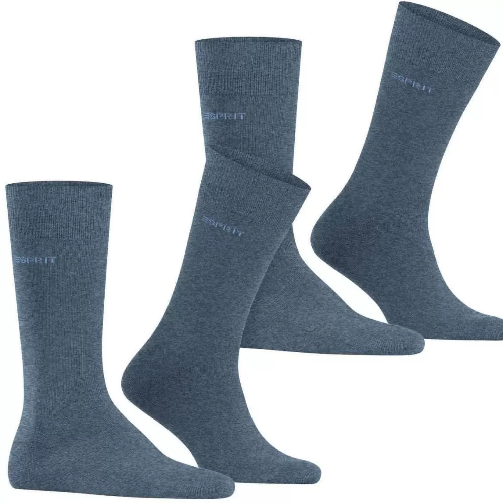 Esprit Men's Socks^Blue Basic Uni 2 Pack Socks