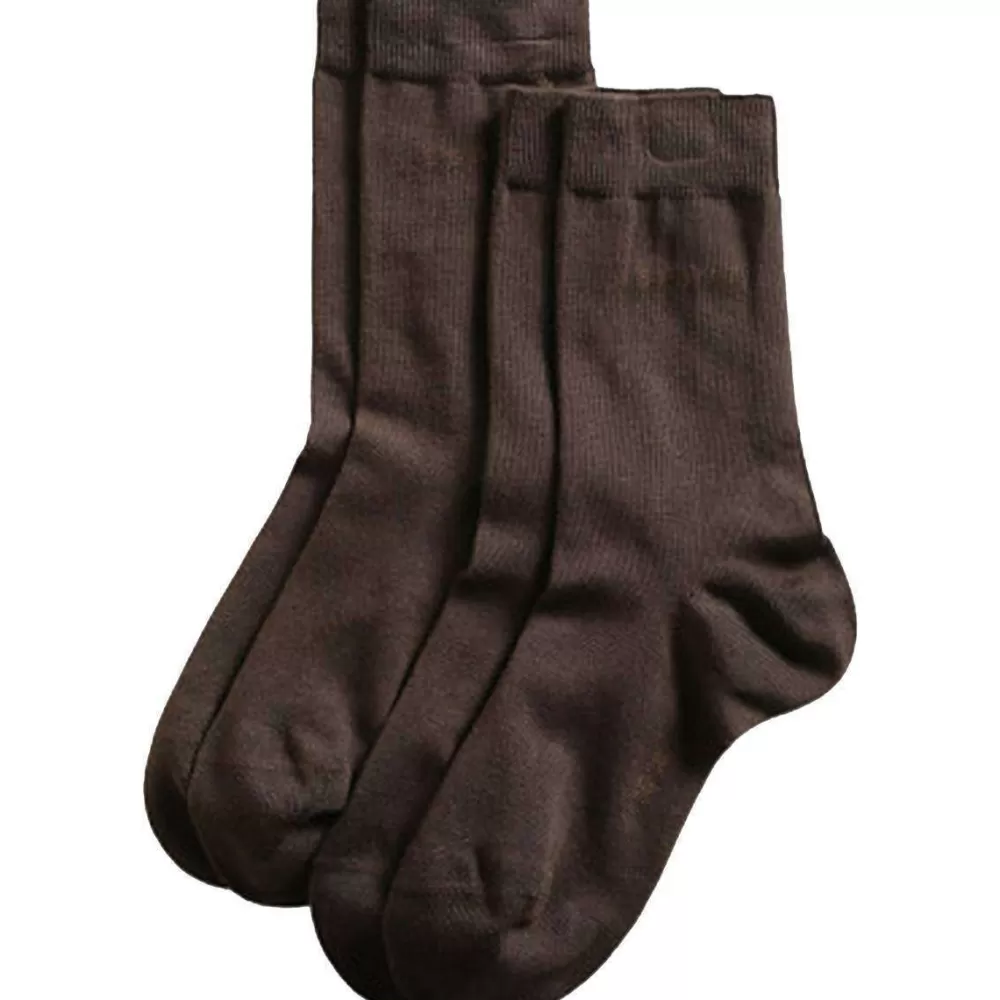 Esprit Women's Socks^Brown Basic Fine Knit Mid-Calf 2 Pack Socks