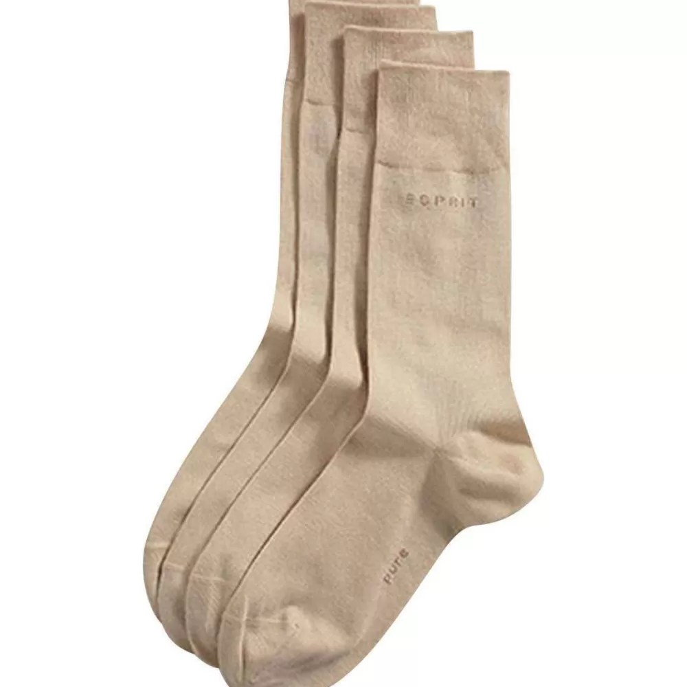 Esprit Men's Socks^Cream Basic 2 Pack Socks