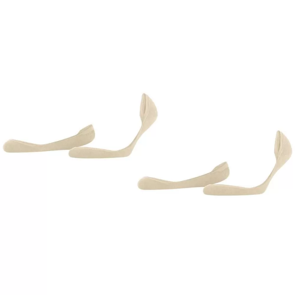 Esprit Women's Socks^Cream Solid Low 2 Pack No Show Socks