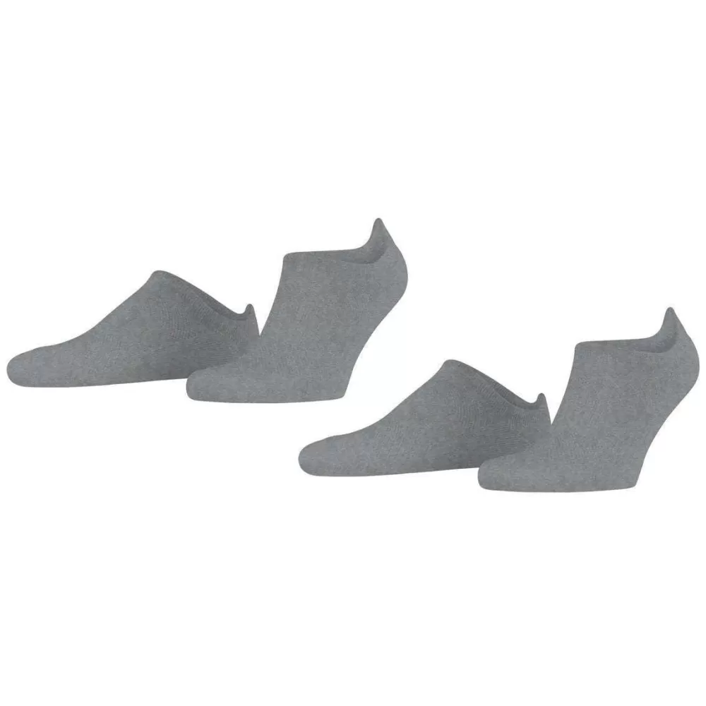 Esprit Women's Socks^Grey Active Basic 2 Pack Sneaker Socks