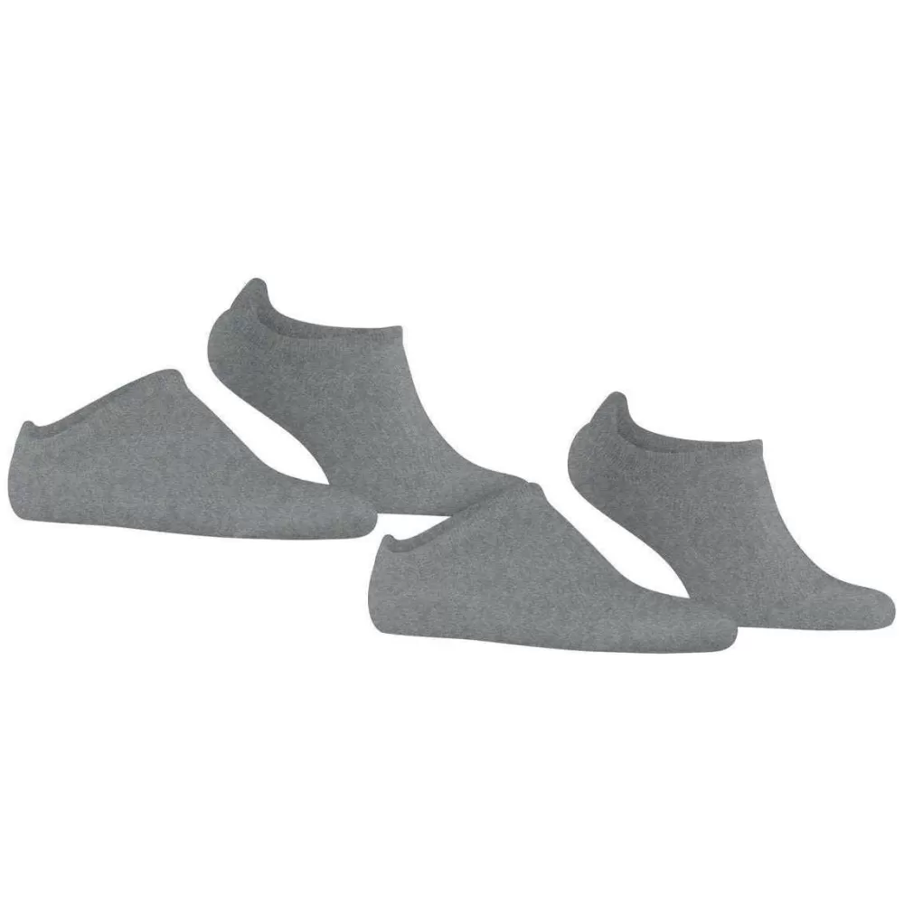 Esprit Women's Socks^Grey Active Basic 2 Pack Sneaker Socks