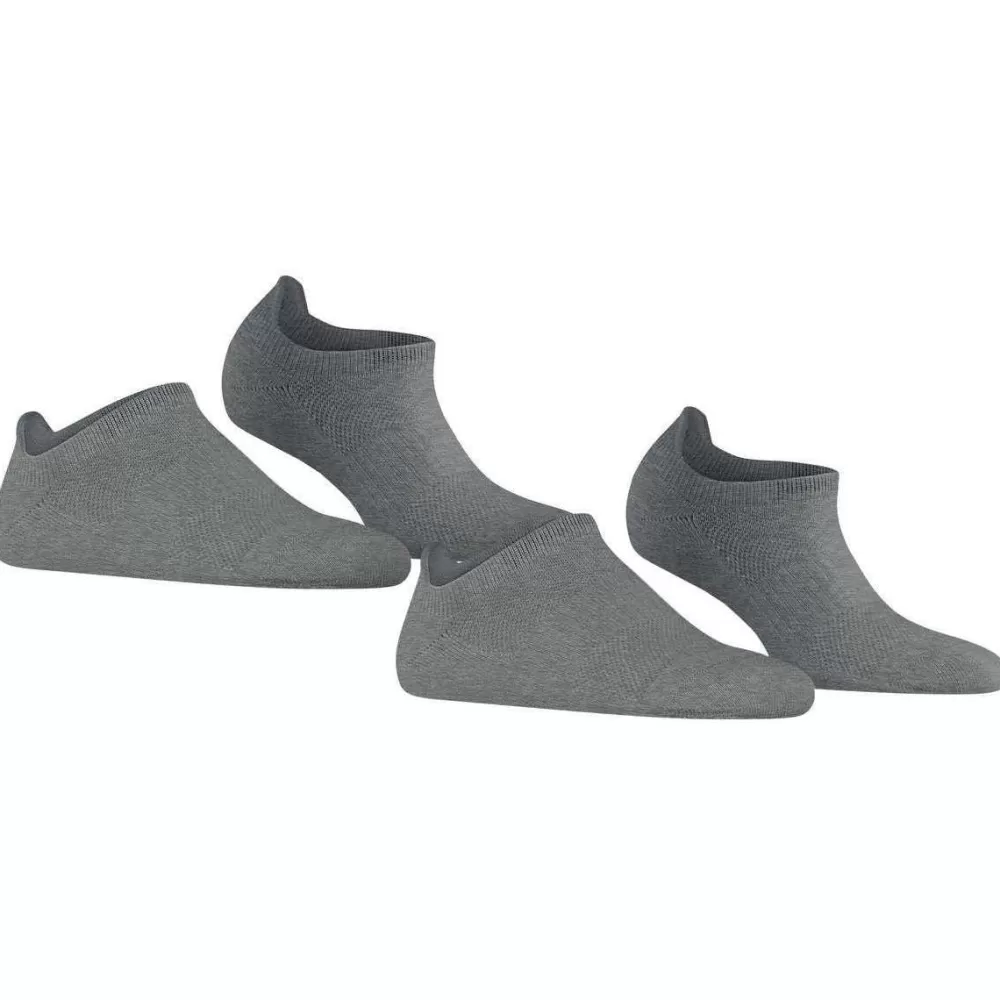 Esprit Men's Socks^Grey Active Basic 2 Pack Sneaker Socks