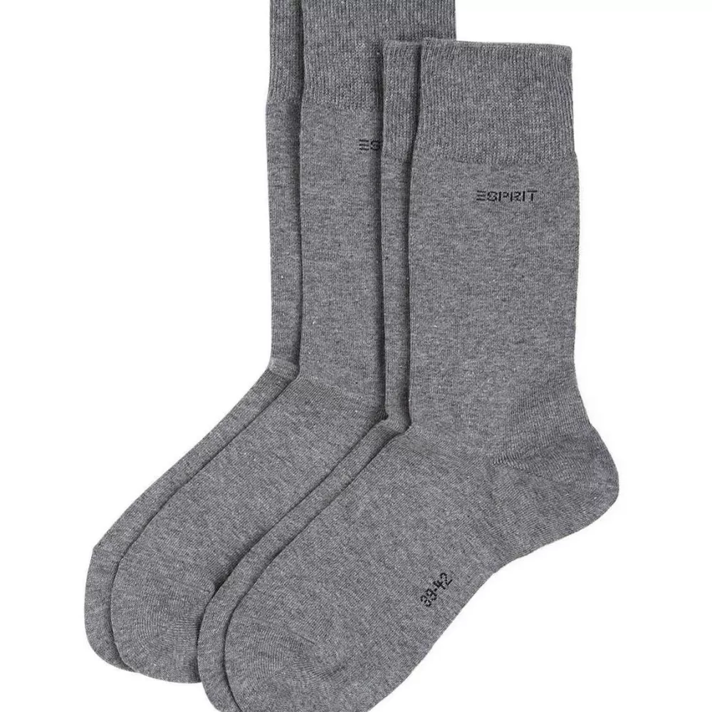 Esprit Men's Socks^Grey Basic 2 Pack Socks