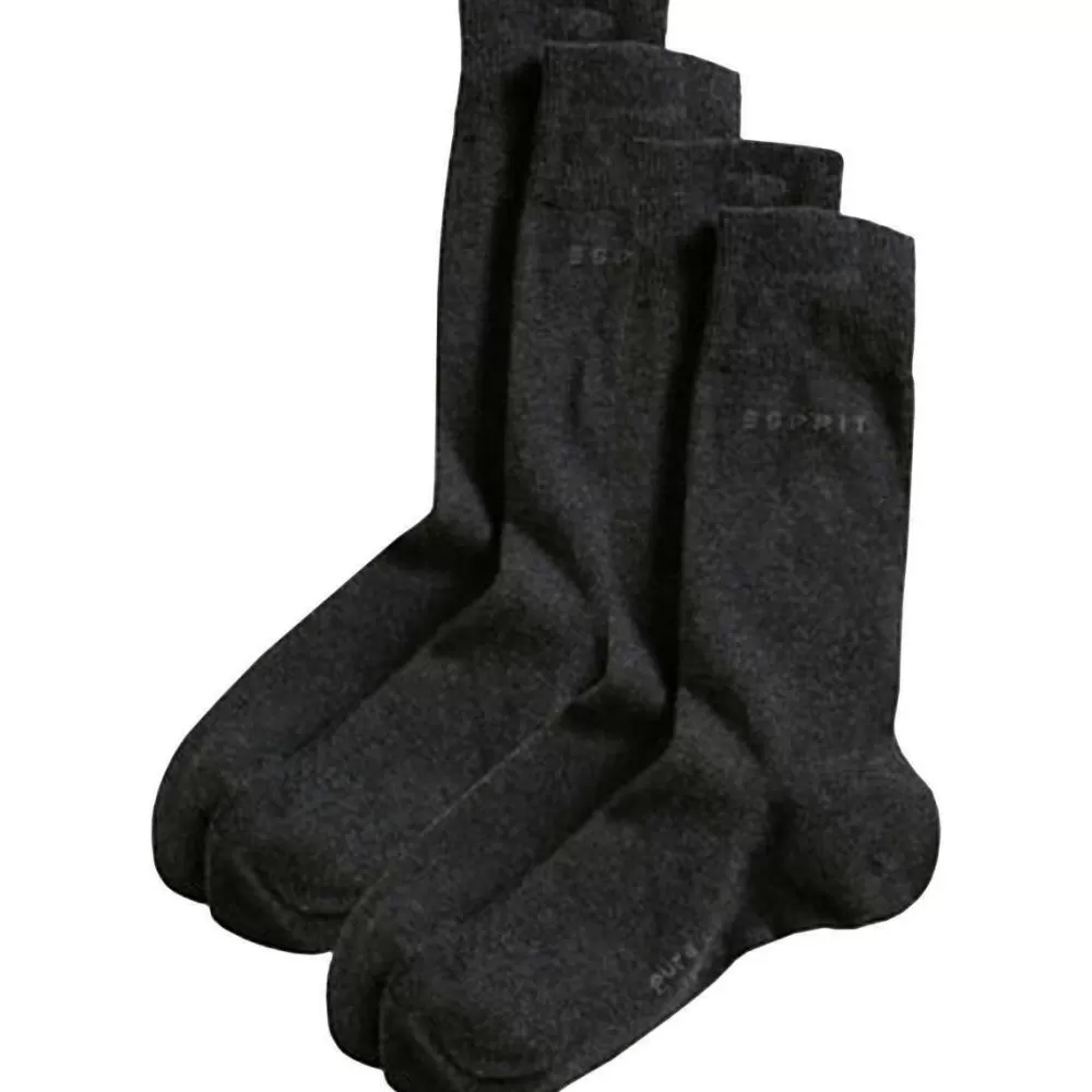 Esprit Men's Socks^Grey Basic 2 Pack Socks
