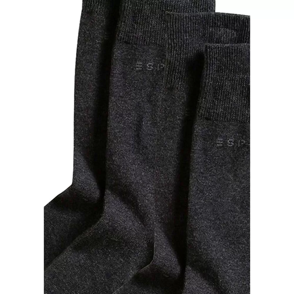 Esprit Men's Socks^Grey Basic 2 Pack Socks