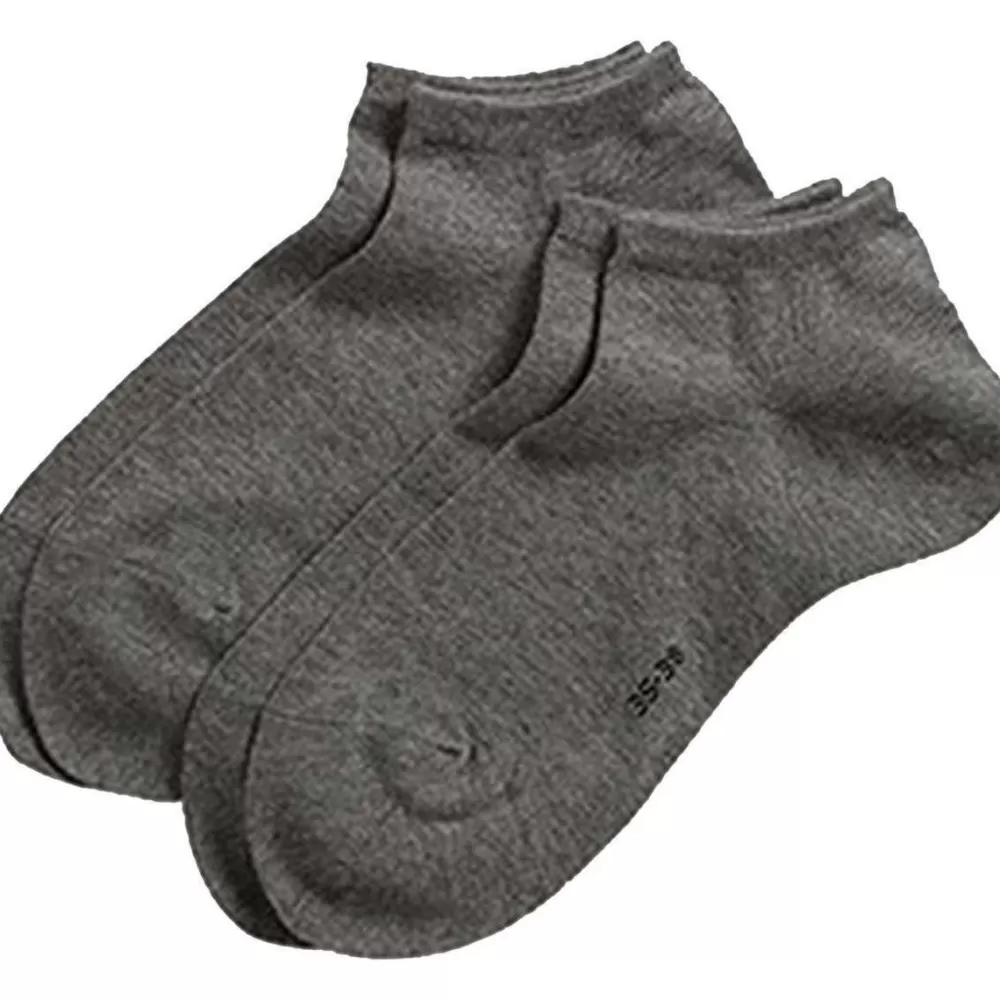 Esprit Women's Socks^Grey Classic Sneaker 2 Pack Socks