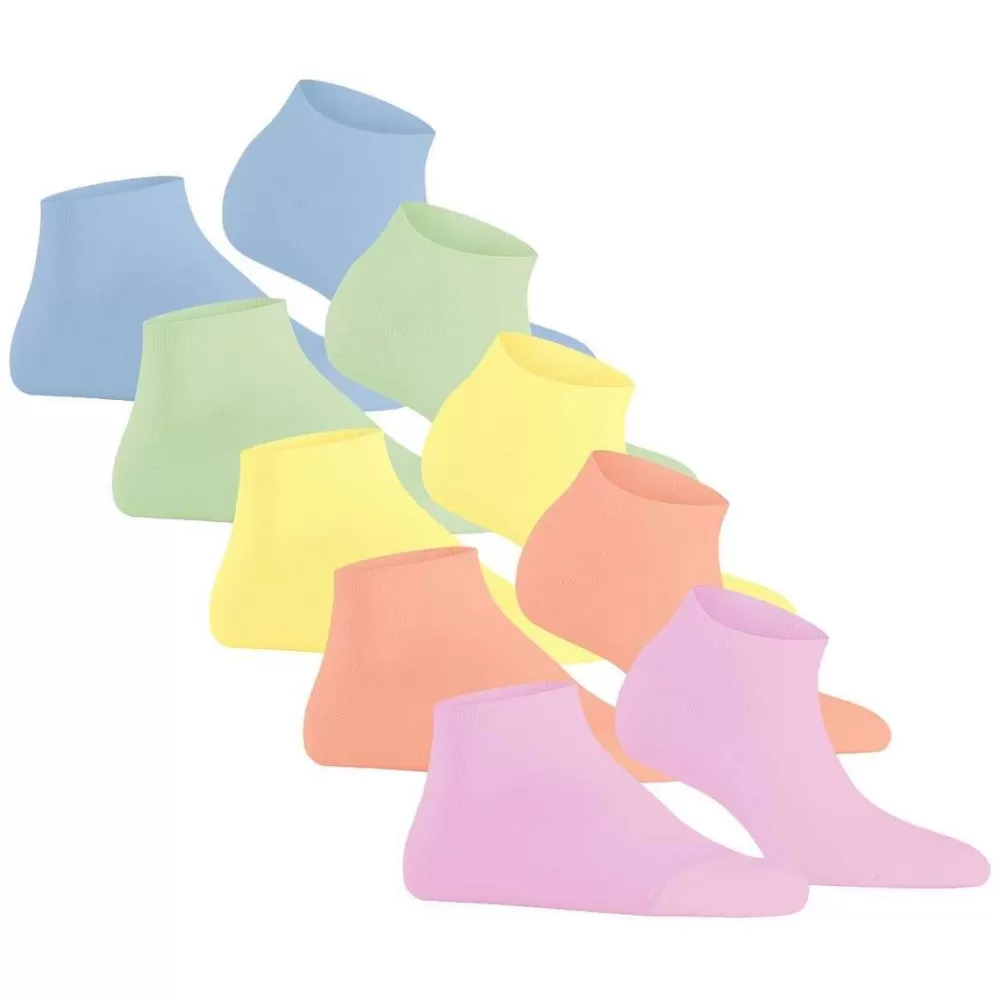 Esprit Women's Socks^Multi-Colour Solid Mix 5 Pack Sneaker Socks