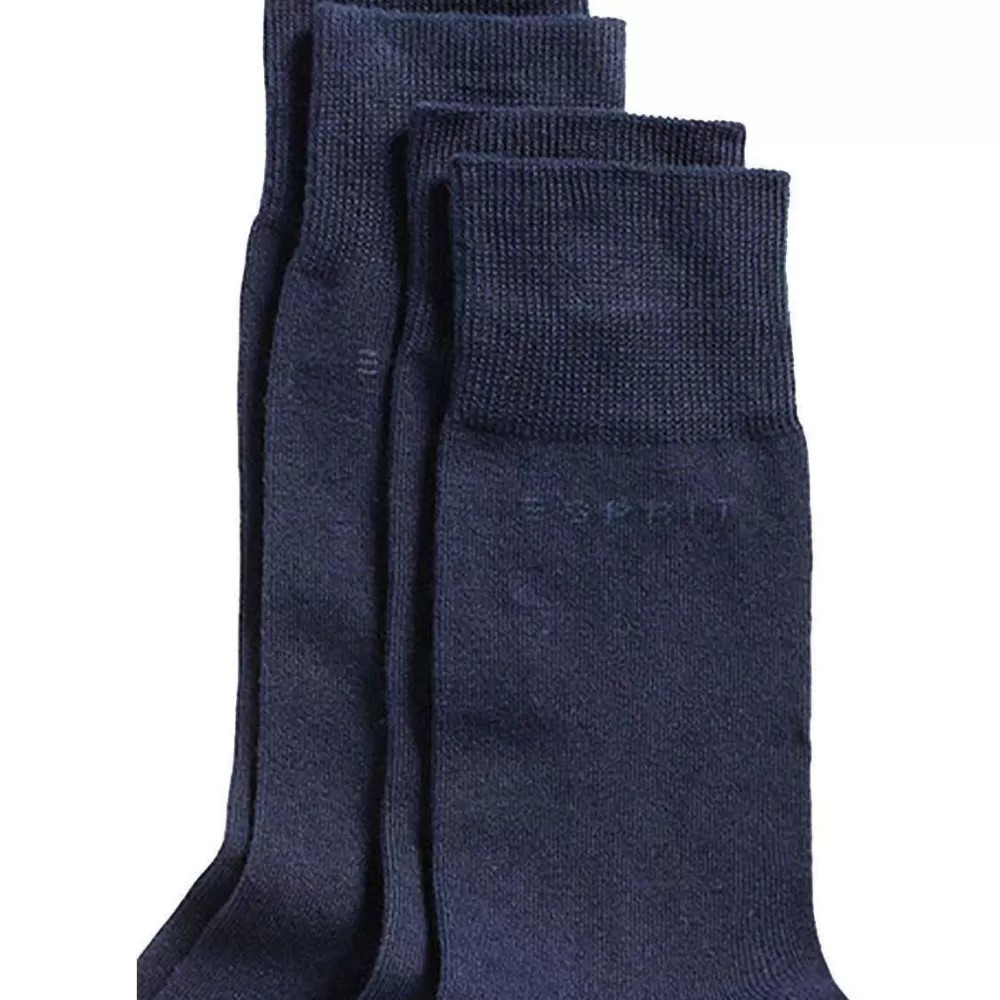 Esprit Men's Socks^Navy Basic 2 Pack Socks