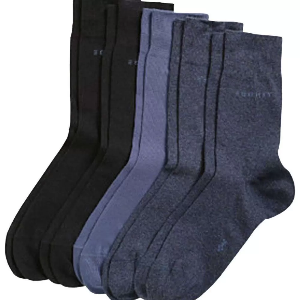 Esprit Men's Socks^Navy Solid Mix Basic Economy 5 Pack Socks