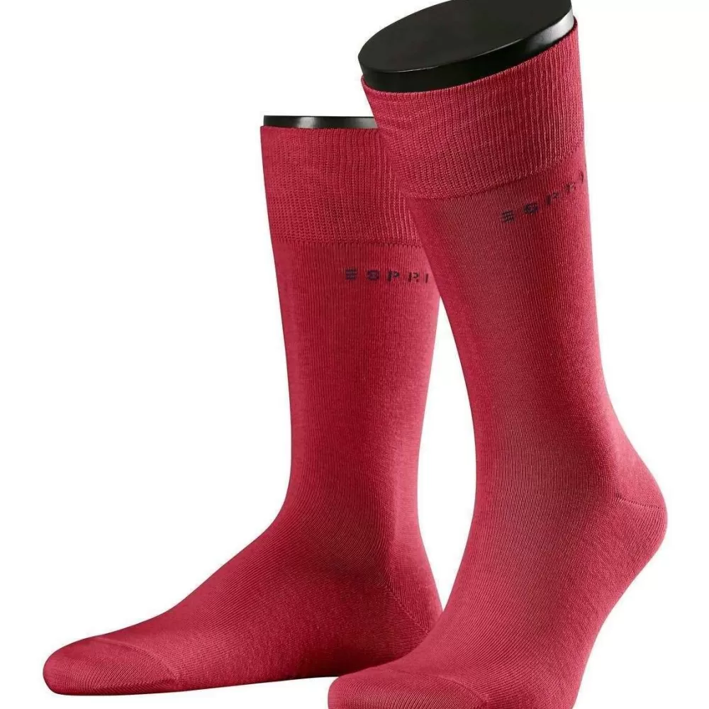 Esprit Men's Socks^Red Basic 2 Pack Socks