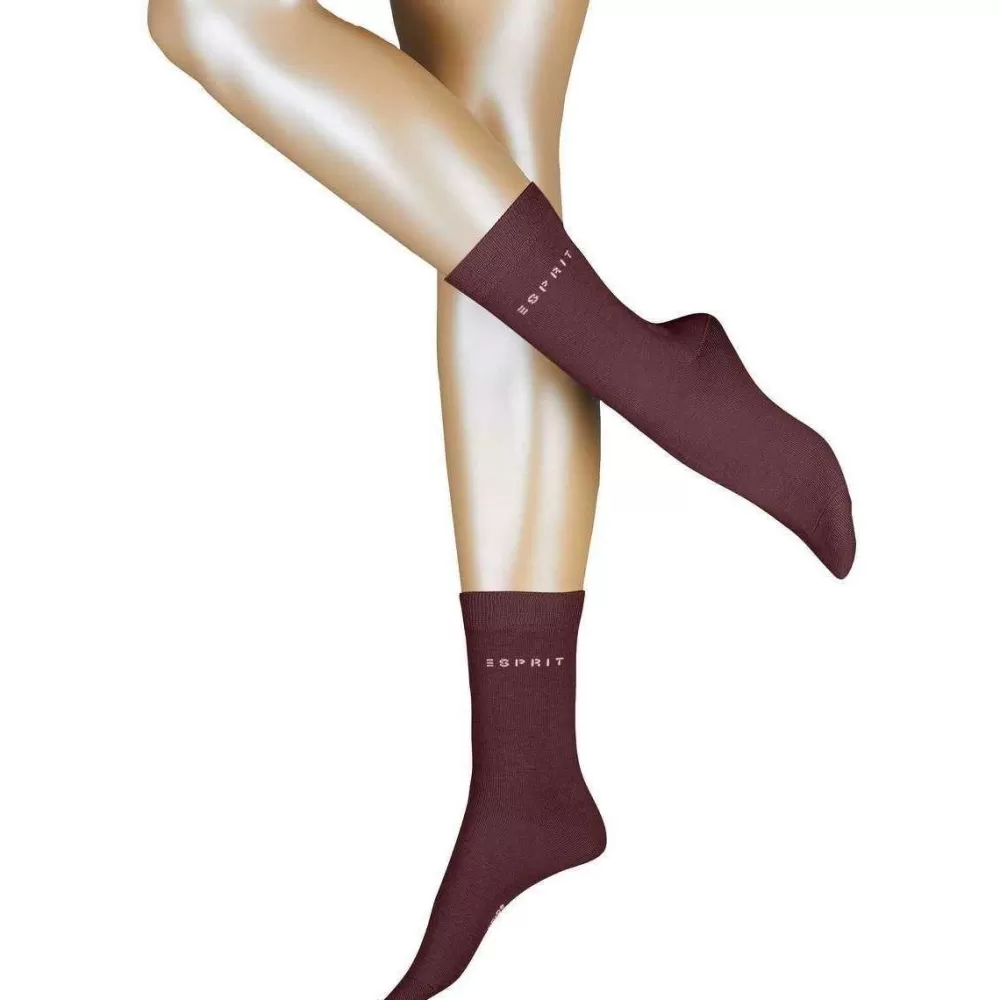 Esprit Women's Socks^Red Uni 2 Pack Socks