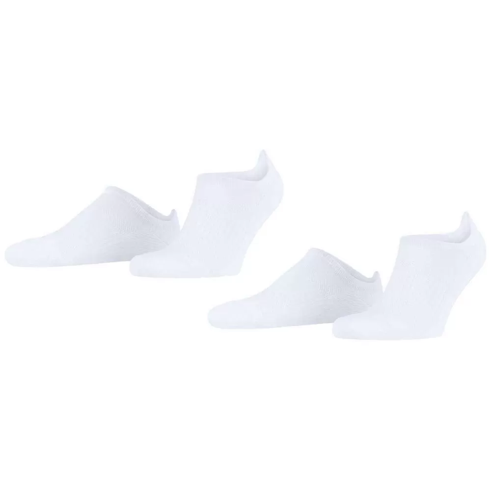 Esprit Women's Socks^White Active Basic 2 Pack Sneaker Socks