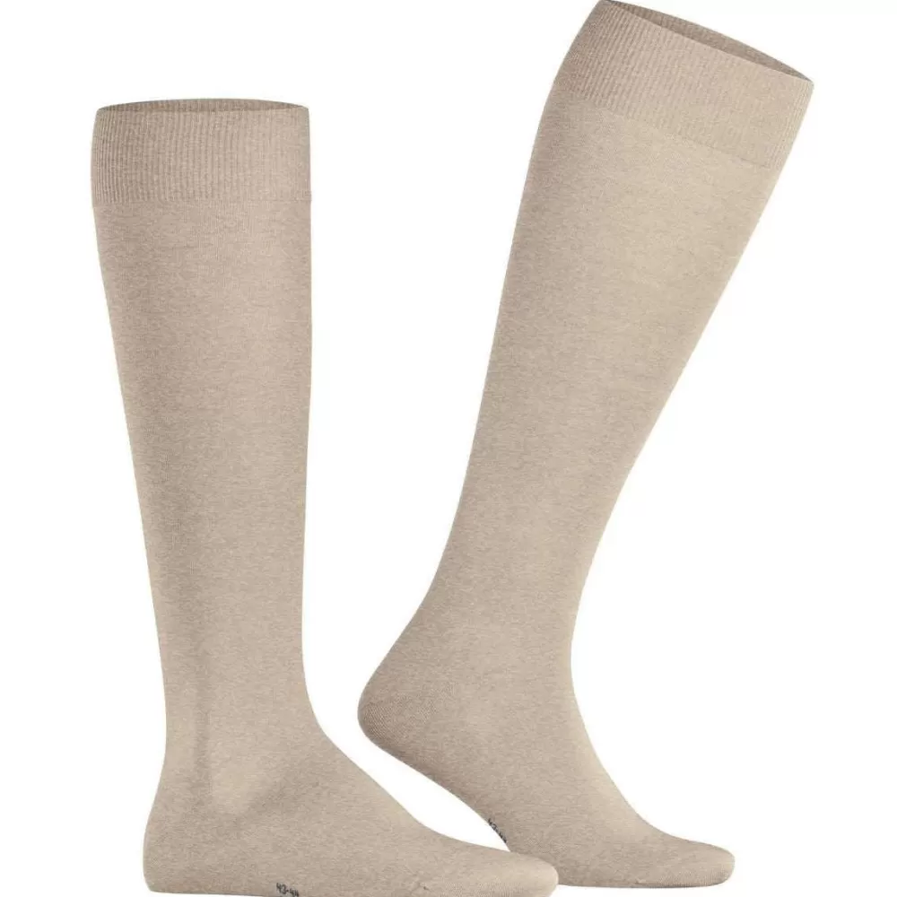 Falke Men's Socks^Beige Climawool Knee High Socks