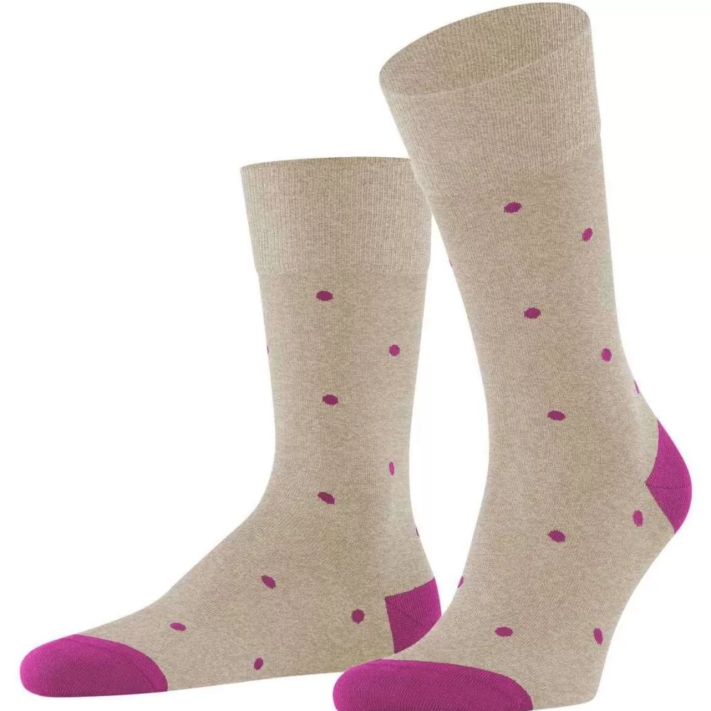 Falke Men's Socks^Beige Dot Socks