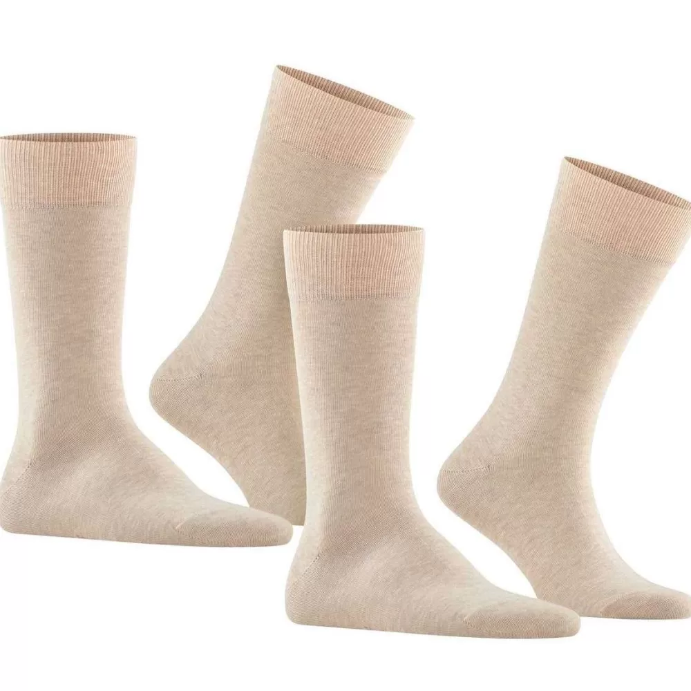 Falke Men's Socks^Beige Happy 2 Pack Socks