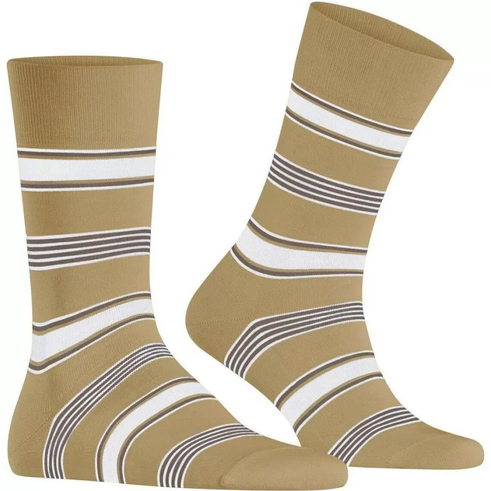 Falke Men's Socks^Beige Marina Stripe Socks