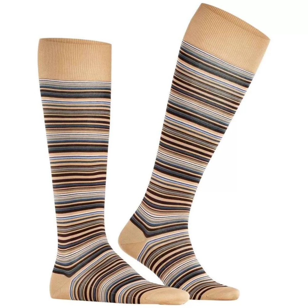 Falke Men's Socks^Beige Microblock Knee High Socks