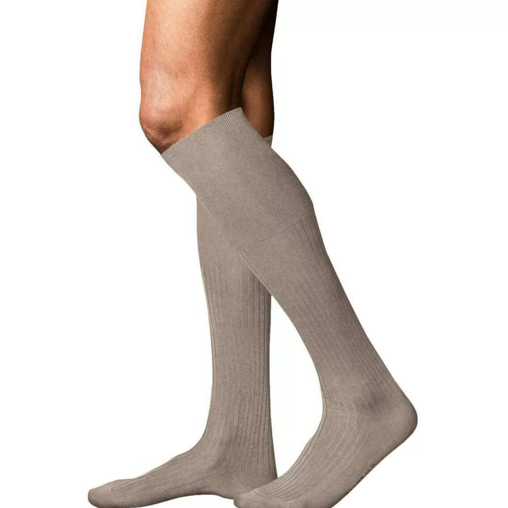 Falke Men's Socks^Beige No 10 Pure Fil D´Ecosse Knee High Socks