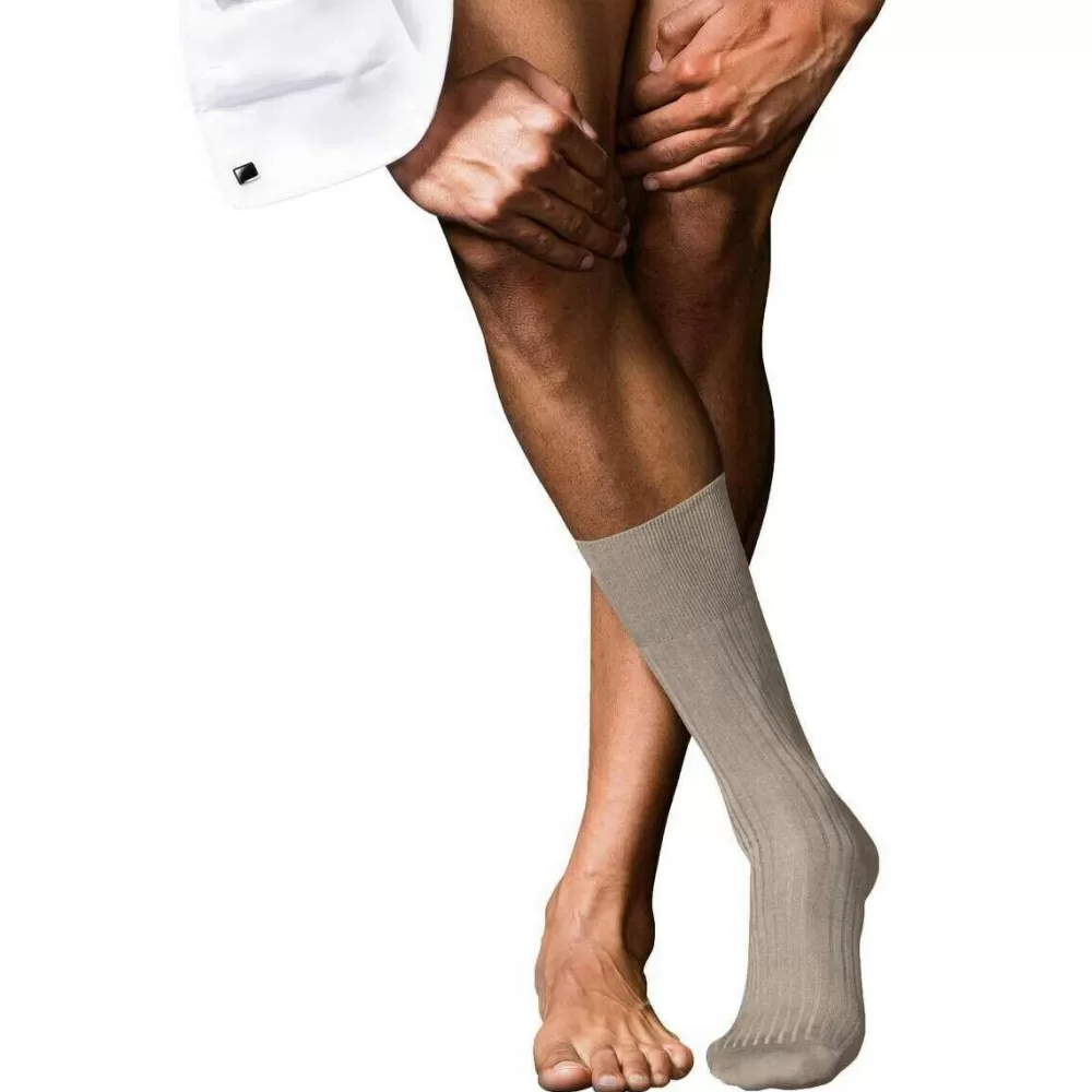Falke Men's Socks^Beige No 10 Pure Fil D´Ecosse Socks