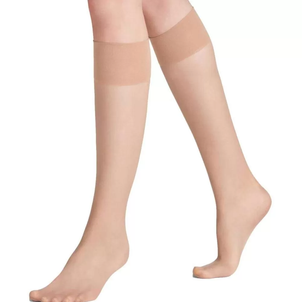 Falke Stockings^Beige Pure Matt 20 Denier Knee High Stockings