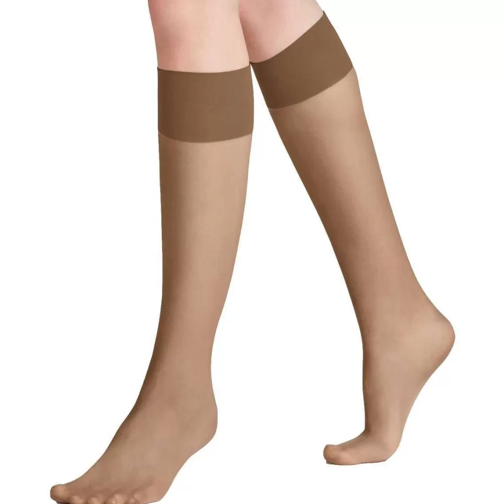 Falke Stockings^Beige Pure Matt 20 Denier Knee High Stockings