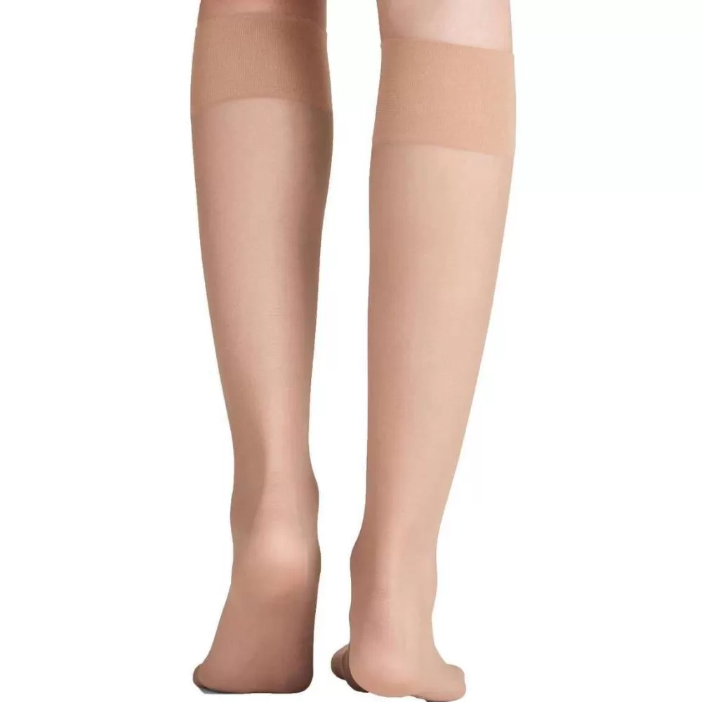 Falke Stockings^Beige Pure Matt 20 Denier Knee High Stockings