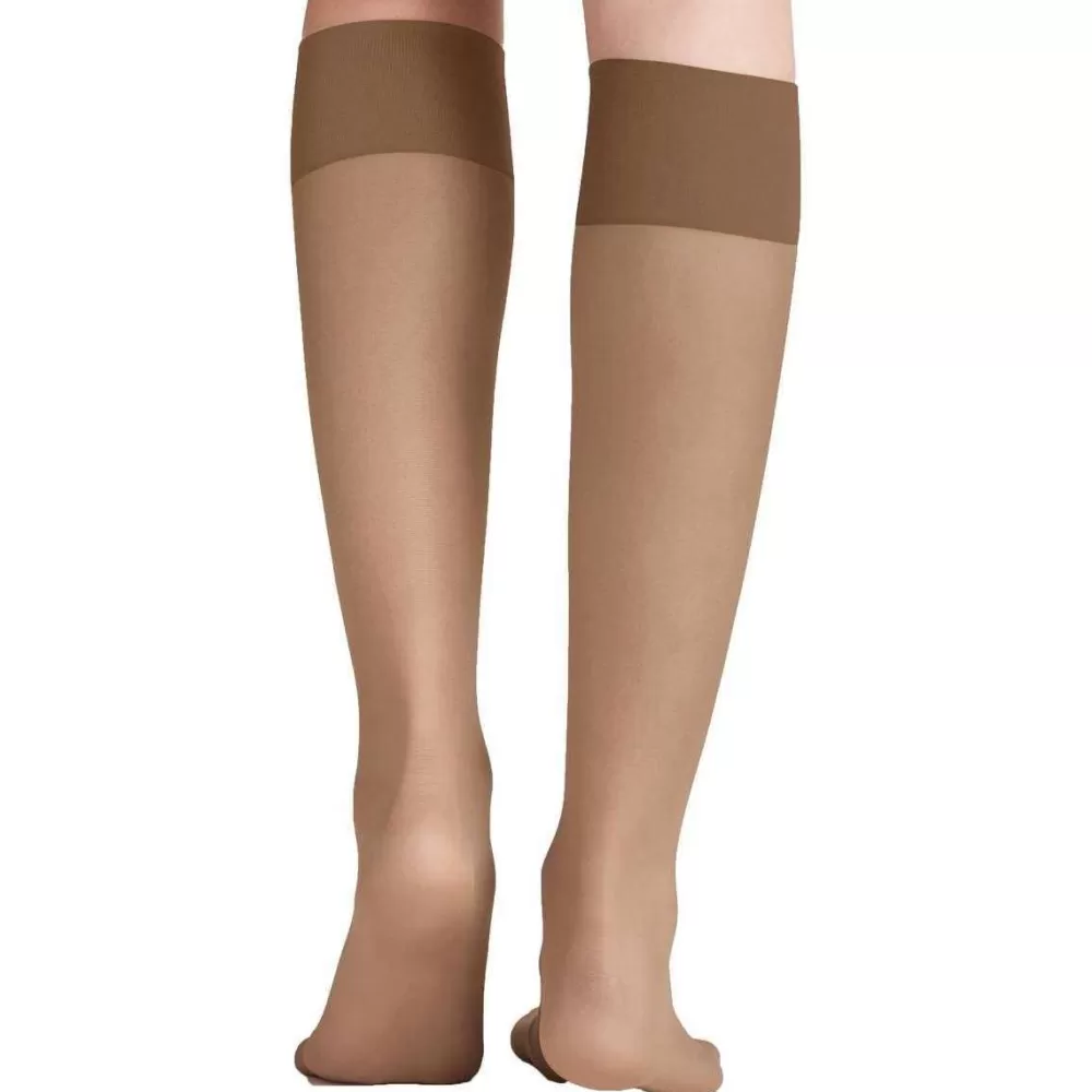 Falke Stockings^Beige Pure Matt 20 Denier Knee High Stockings
