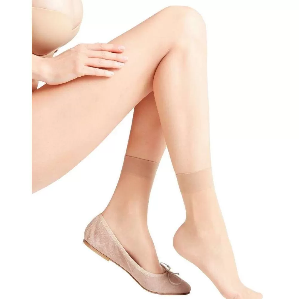 Falke Tights^Beige Seidenglatt 15 Den Transparent Shining Anklet Tights