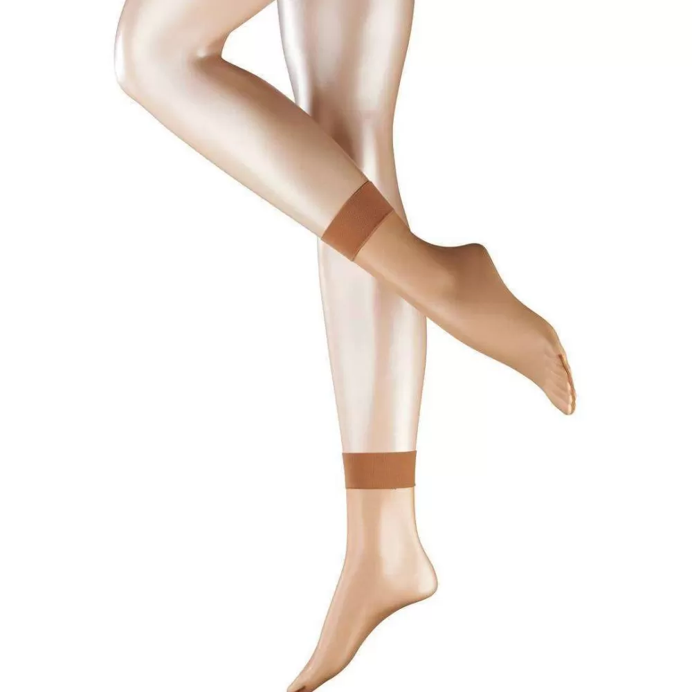 Falke Tights^Beige Sheila 12 Denier Ultra-Transparent Sensitive Top Anklet Tights