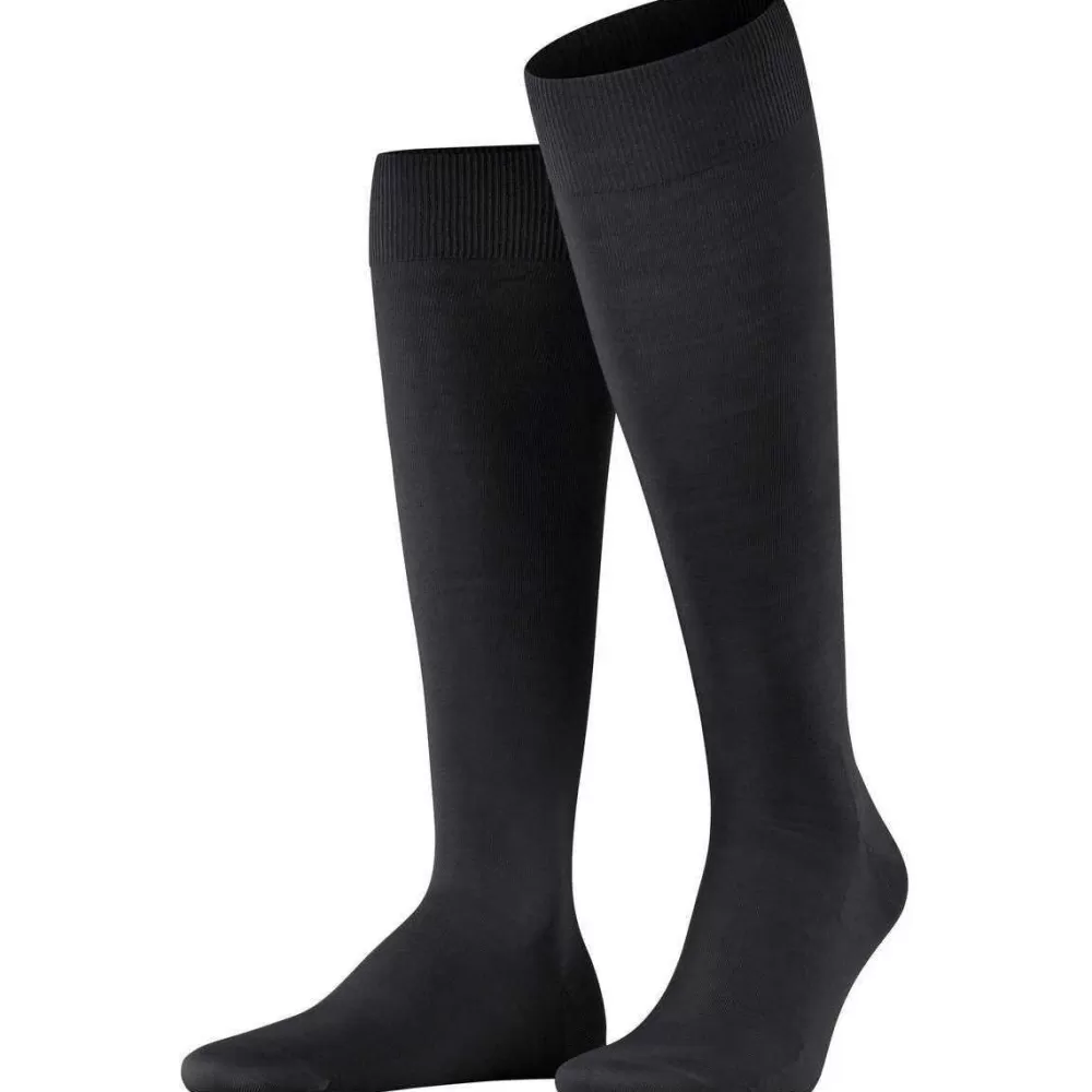 Falke Men's Socks^Black Climawool Knee High Socks